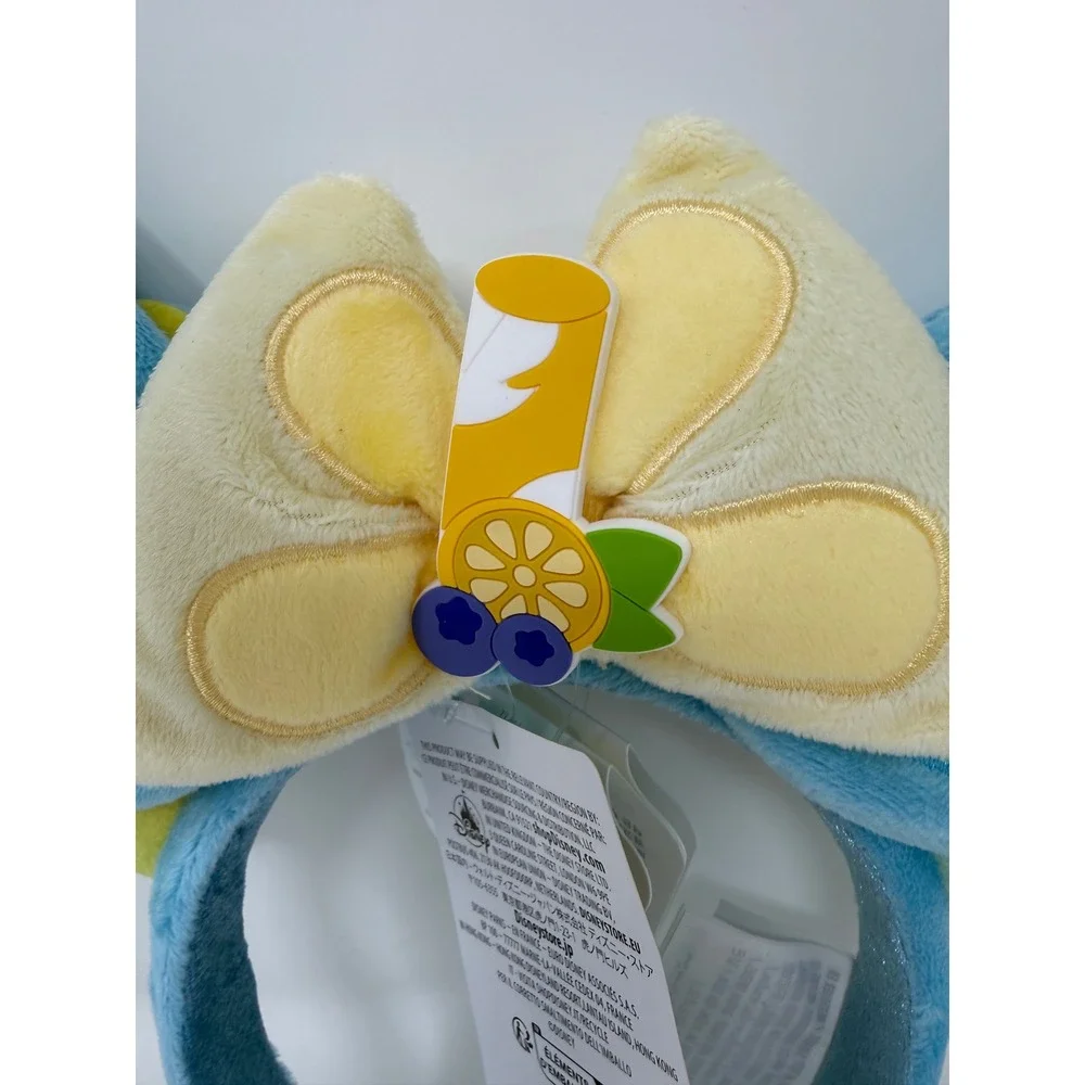 Disney Parks Lemonade Blueberry Munchling Plush Ear Headband Blue Yellow NEW